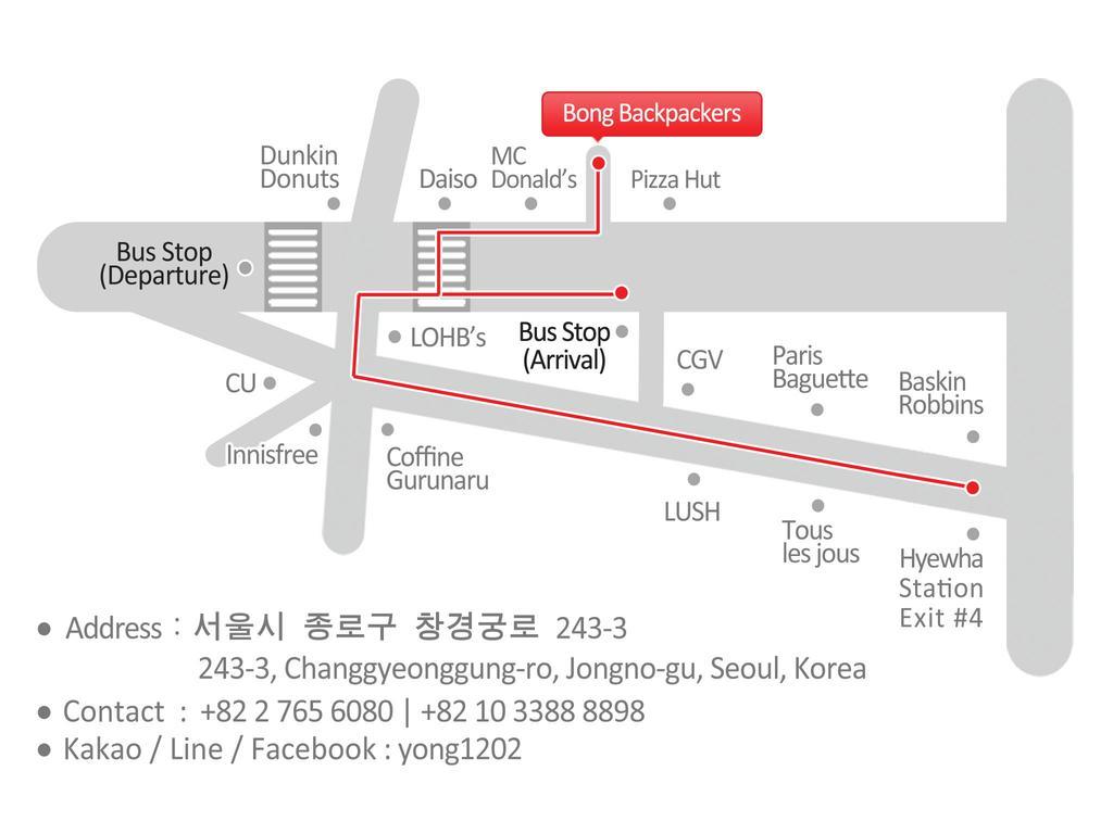 Hostel Bong Backpackers Seoul Exterior foto